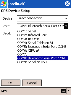 IntelliGPS Setup Screen.