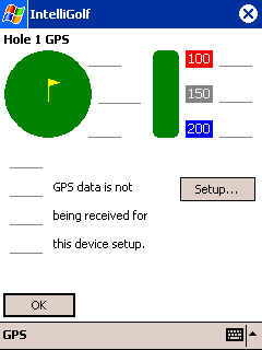 IntelliGPS Setup Screen.