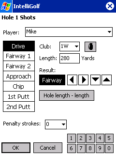 Shot Tracking screen.