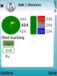 IntelliGolf screen shots